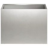 Garden Planter 2 pcs Silver 40 x 30 x 30 cm Stainless Steel 8005199
