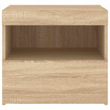 Bedside Cabinet with LED Lights Sonoma Oak 50x40x45 cm 836767