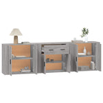 Sideboards 3 pcs Grey Sonoma Engineered Wood 3185421