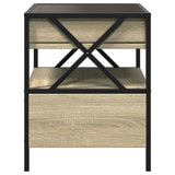 Bedside Table with Infinity LED Sonoma Oak 40x40x51 cm 3284102