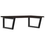 Basin Shelf Wall Mounted Steel and Solid Wood Oak 3302659