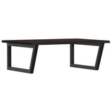 Basin Shelf Wall Mounted Steel and Solid Wood Oak 3302659