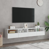 TV Wall Cabinets 2 pcs White 80x30x30 cm Engineered Wood 836869