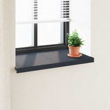 Window Sill Anthracite with wood grain 100 x 50 x 4.5 cm PVC 42046988