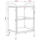 Bedside Cabinet 2 pcs Smoked Oak 40 x 30 x 60 cm 8013511