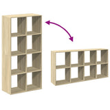 Room Divider Bookcase Sonoma Oak 69.5x29x137.5 cm Engineered Wood 858023