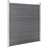 Garden Fence WPC 1391x186 cm Grey 3053231