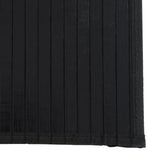 Rug Rectangular Black100x400 cm Bamboo 376954