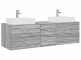Bathroom Cabinet Set 3 pcs Grey Sonoma 49.5 x 41 x 62.5 cm 3405848
