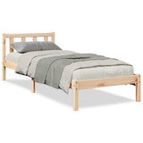 Extra Long Bed Frame without Mattress 80x220 cm Solid Wood Pine 852442