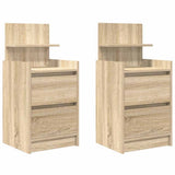 Bedside Cabinets with 2 Drawers 2 pcs Sonoma Oak 38x34x80 cm 861360