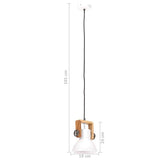 Industrial Hanging Lamp 25 W White Round 19 cm E27 320540
