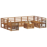 Sofa Sets 10 pcs Natural Solid Acacia Wood 3375529