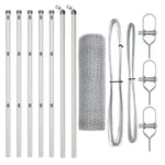 Fence with Posts Silver 0.6 x 10 m PVC-coated steel 3352911