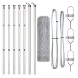 Fence with Posts Silver 0.6 x 10 m PVC-coated steel 3352911