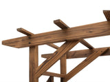 Wooden Garden Arbor, Arch Trellis with Classic Countryside Style, Pergola Style Roof for Climbing T3398P547989