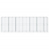 Gabion Basket with Cover 650x100x200 cm Galvanised Iron 3295236