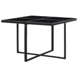 9 Piece Outdoor Dining Set with Cushions Poly Rattan Black 42597