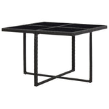 Patio Furniture Black Steel, PE Rattan, Glass, Polyester 42597