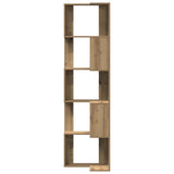 Corner Bookcase 5-Tier Artisian Oak 50x50x179 cm Engineered Wood 852590