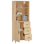 Highboard Sonoma Oak 69.5x34x180 cm Engineered Wood 3189464
