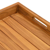 Serving Tray 60x35 cm Solid Teak Wood 315456