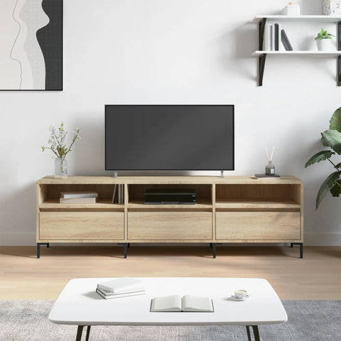 ZNTS TV Cabinet Sonoma Oak 150x30x44.5 cm Engineered Wood 831287