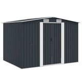 Garden Storage Shed Anthracite Steel 257x205x178 cm 47030