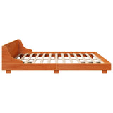 Bed Frame without Mattress Wax Brown 200x200 cm Solid Wood Pine 3302269