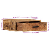 Wall-mounted Bedside Cabinet 40x30x13.5 cm Solid Wood Mango 371973