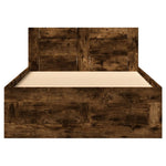 Bed Frame with Headboard without Mattress Smoked Oak 75x190 cm Small Single 3295622