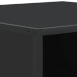 ZNTS Coffee Table Black 100x100x30 cm Engineered Wood and Metal 848774