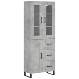 Highboard Concrete Grey 69.5x34x180 cm Engineered Wood 3198685