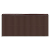 Garden Shed Dark Brown 192x440x223 cm Galvanised Steel 3147463