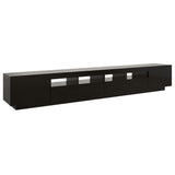 TV Cabinet with LED Lights Black 260x35x40 cm 3081916