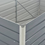 Raised Garden Bed 160x80x77 cm Galvanised Steel Grey 42404