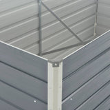 Raised Garden Bed 160x80x77 cm Galvanised Steel Grey 42404