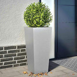Garden Planters 35x35x75 cm 2 pcs Galvanised Steel 851091
