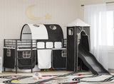 Kids'Loft Bed Frame Black 100 x 190 cm Metal 42020875