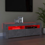 TV Cabinet with LED Lights Concrete Grey 120x35x40 cm 804314