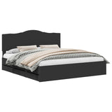 Bed Frame with Drawer Black 200 x 200 cm Engineer Wood 3413381