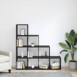 Room Divider Bookcase Black Oak 131.5 x 29 x 131.5 cm 879663