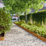 Lawn Edgings 50 pcs 15x103 cm Flexible Corten steel 821893