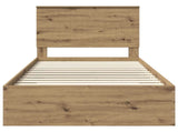 Bed Frame with Drawer Artisan Oak 100 x 200 cm Engineered Wood 3411349