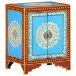 ZNTS Hand Painted Bedside Cabinet 40x30x50 cm Solid Mango Wood 321668