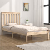 Bed Frame Natural Pine Solid Pine Wood Small Single Durable 3103803