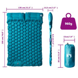 Self Inflating Camping Mattress with Pillows 2-Person Blue 4007101