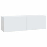 6 Piece TV Cabinet Set White Engineered Wood 3114262