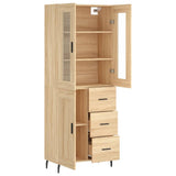 Highboard Sonoma Oak 69,5x34x180 cm Engineered Wood 3198676