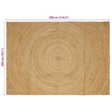 Area Rugs Natural 200 x 290 cm Jute 42010525